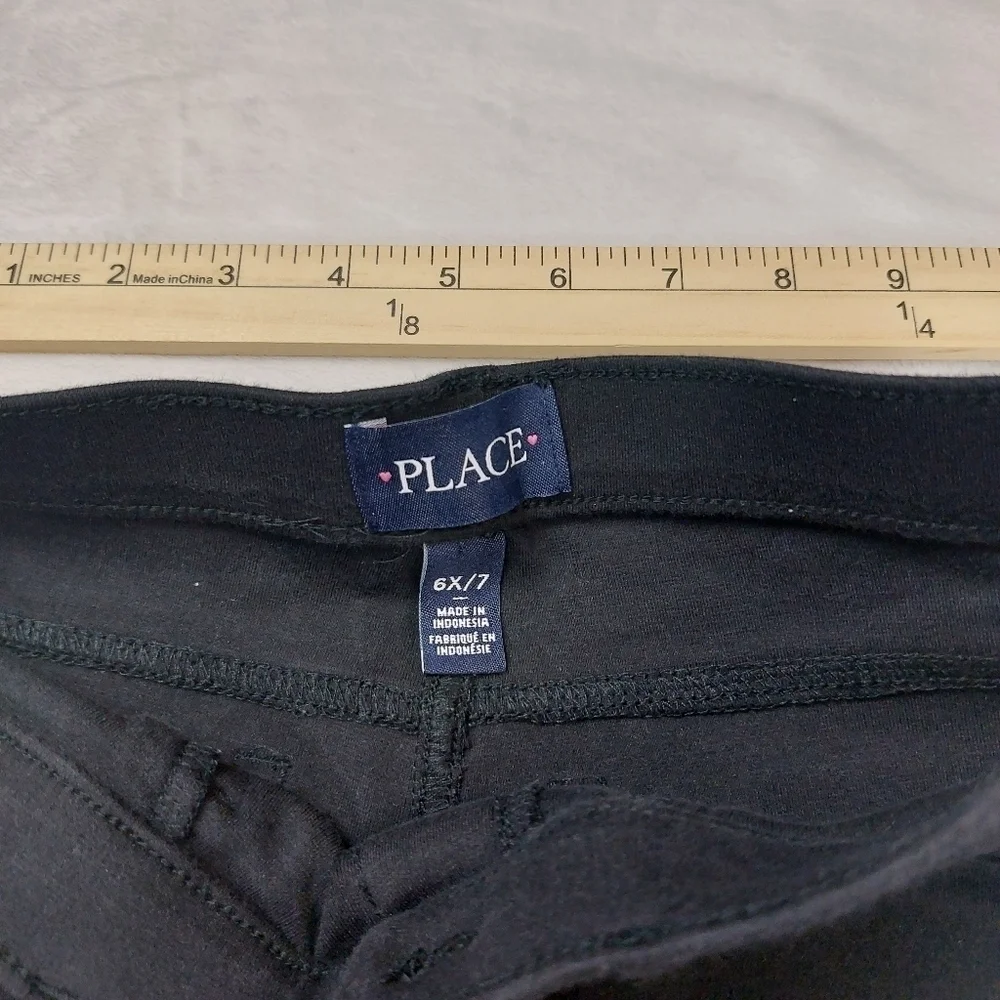 THE CHILDREN'S PLACE GIRLS BLACK PULL ON PANTS SIZE 6X/7